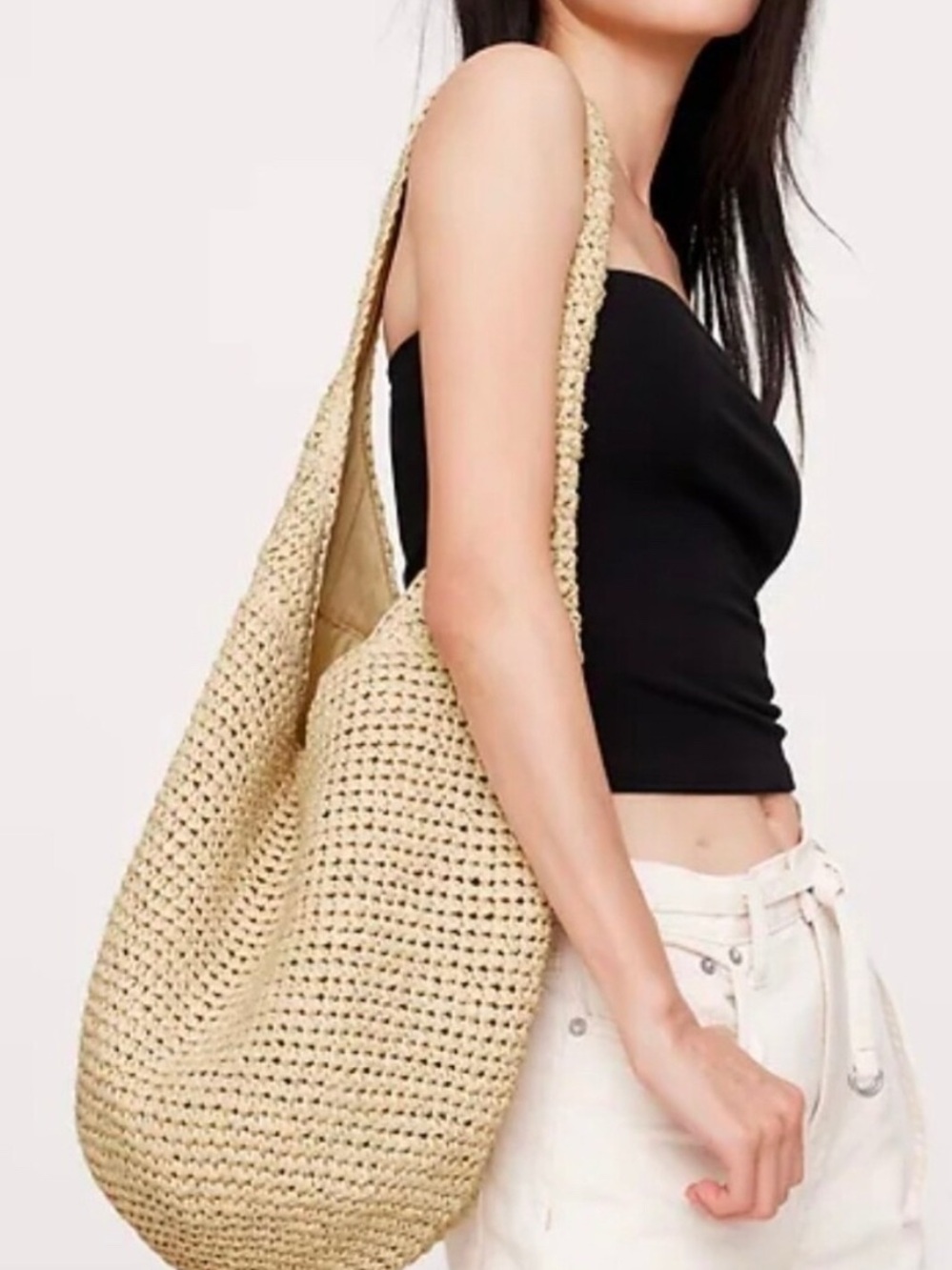 Banana Republic Raffia Tote, Natural. - Picture 4 of 5